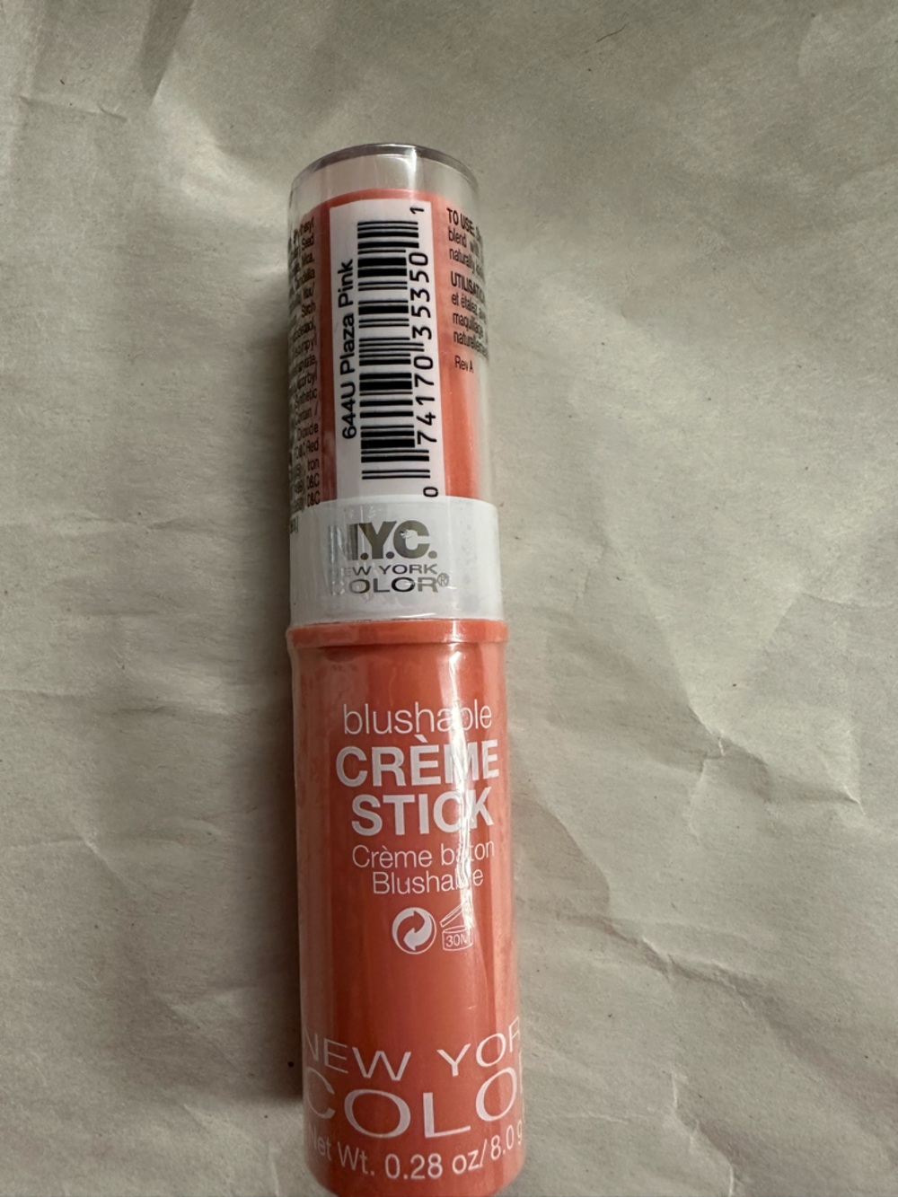 NEW NYC Blushable Creme Stick in Plaza Pink (discontinued)